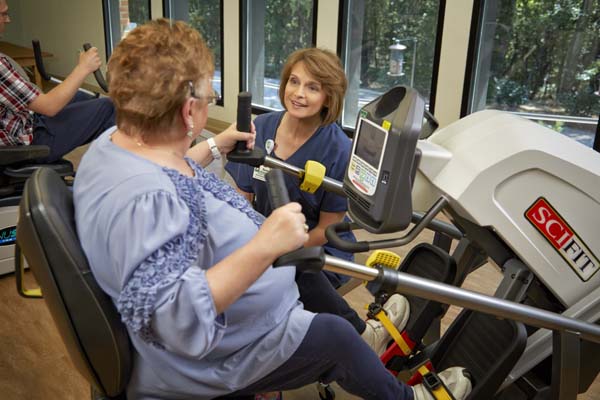 Patient on Cardio Machine by Window